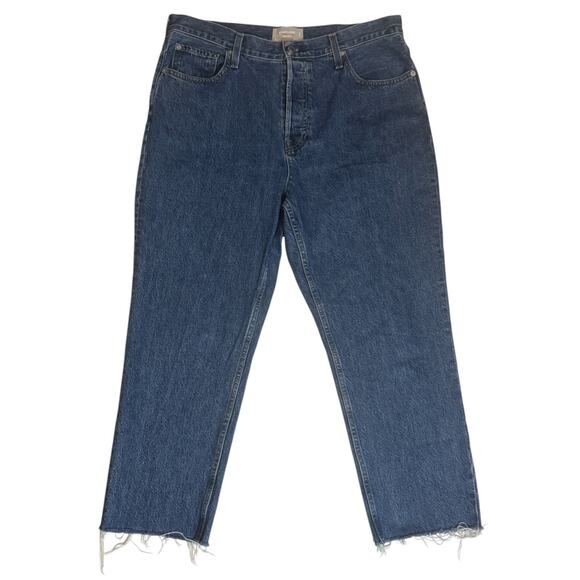 Everlane 90s Cheeky Hourglass Denim Jean 32 Ankle Straight Leg High Rise Blue - Picture 1 of 9